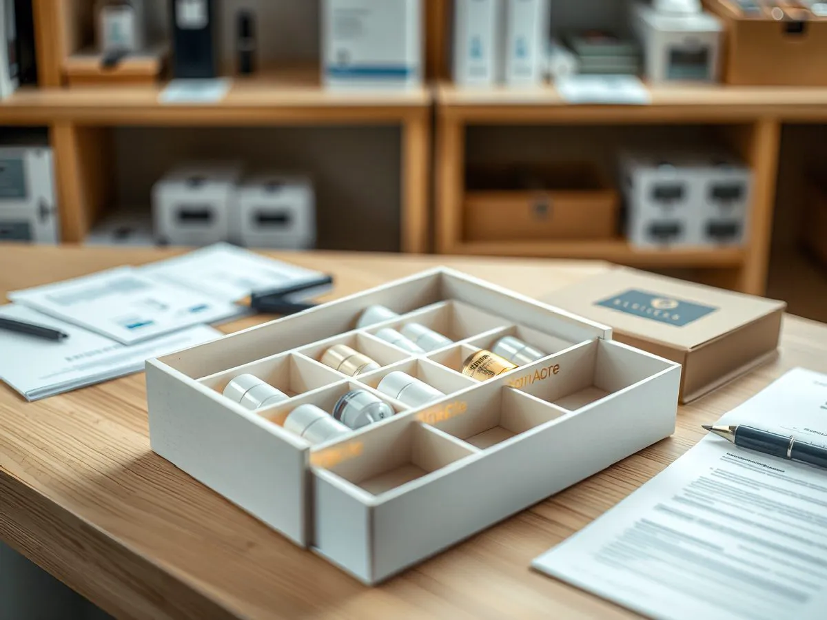 化妆品礼盒套装纸塑内托展示图